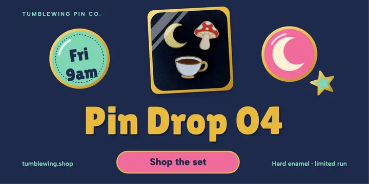 Tumblewing Pin Co. enamel pin drop post template