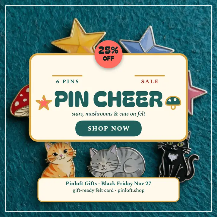 Pinloft holiday pin set sale post template