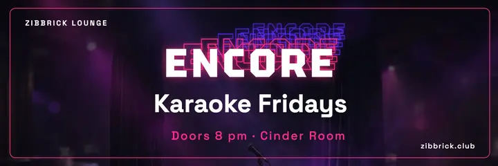 Encore karaoke Fridays X header, outline echo template