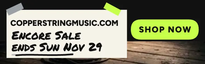 Copper String encore sale setlist banner template