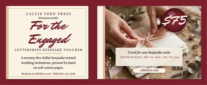 Callie Fern engagement letter voucher template