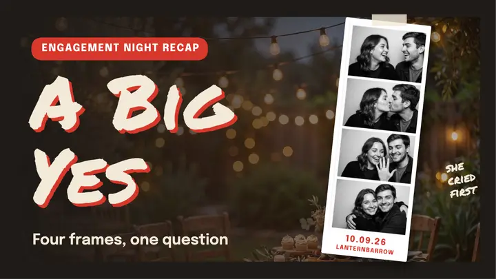 A Big Yes engagement recap, photo booth thumbnail template