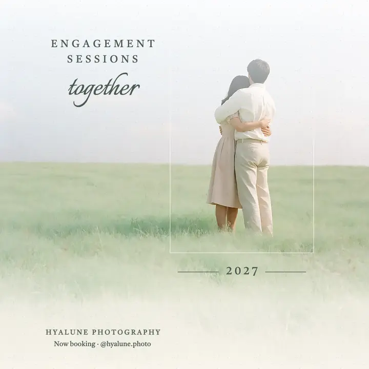 Engagement sessions booking post, airy film template