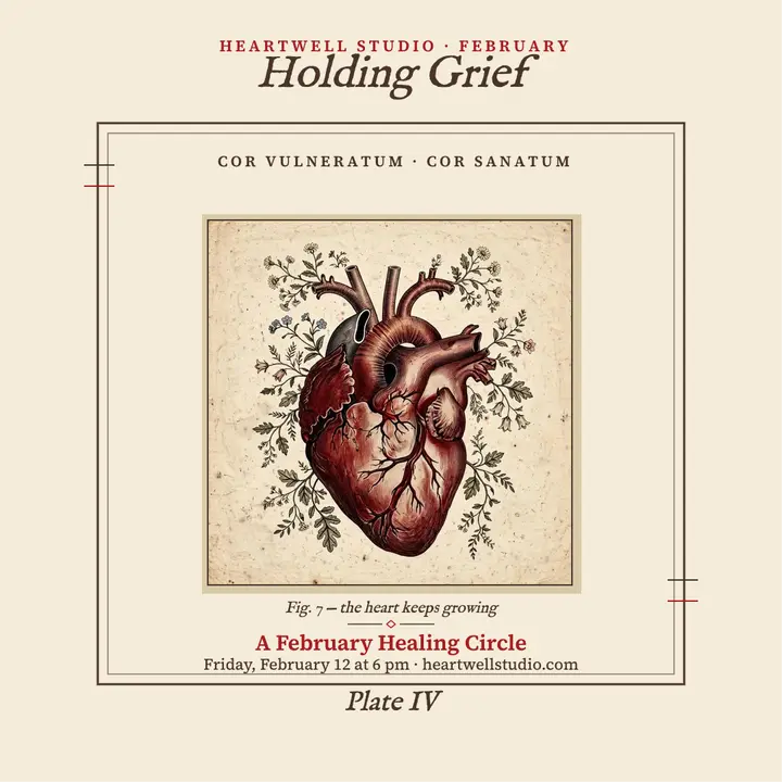 Engraved heart healing circle post template