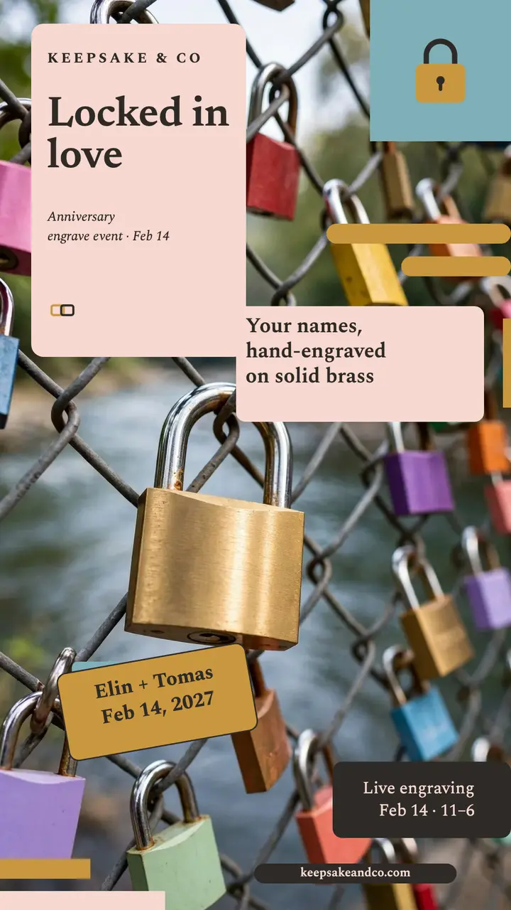 Keepsake anniversary lock story template