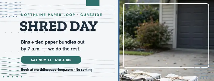 Northline Paper Loop shred day cover template