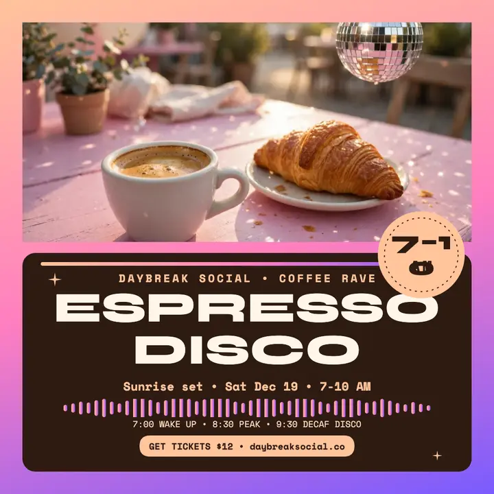 Espresso Disco coffee rave post template