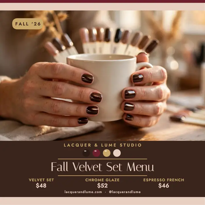 Lacquer and Lume fall nail price post template