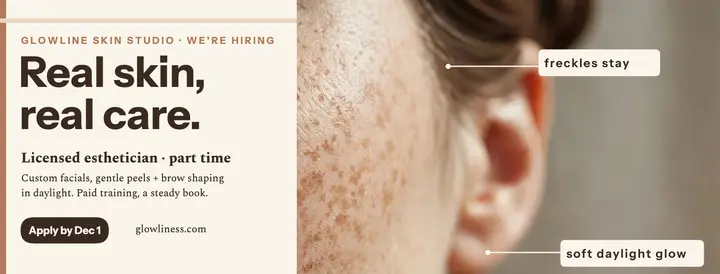 Glowline esthetician hiring cover: esthetician hiring cover template