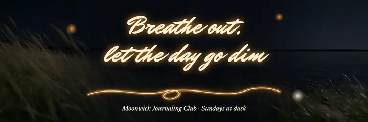 Evening journaling club light painting header template
