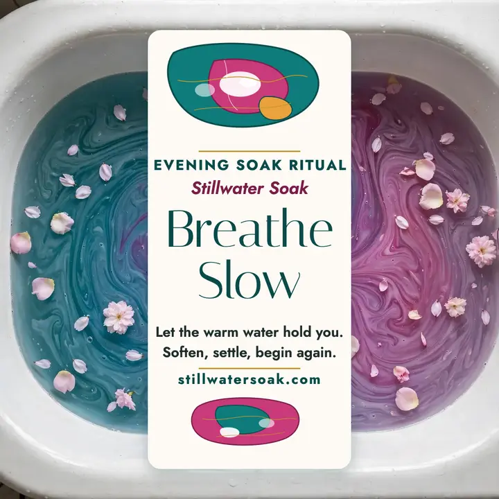 Stillwater Soak evening soak affirmation post: spa affirmation post template
