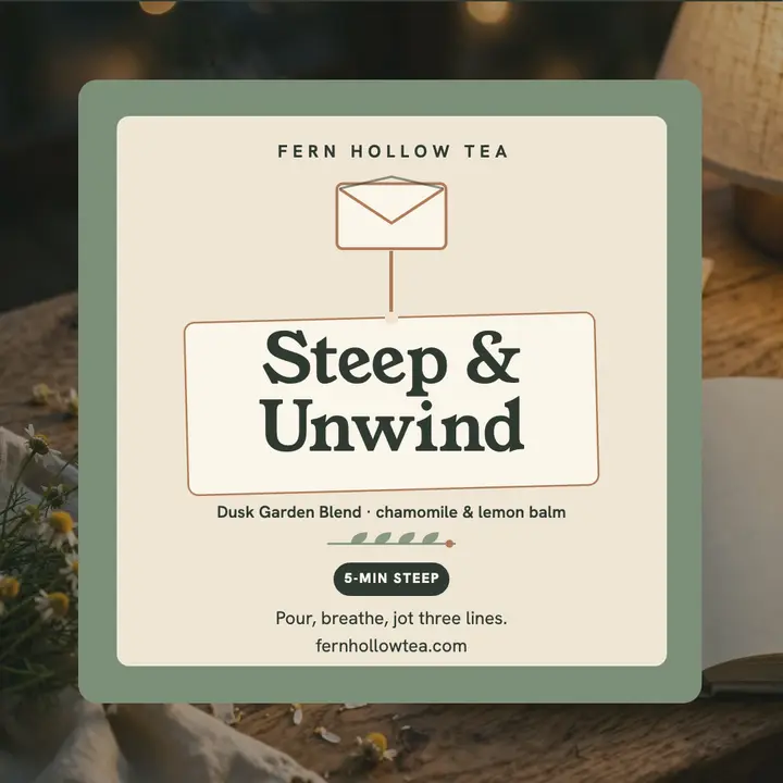 Dusk Garden evening tea ritual post template