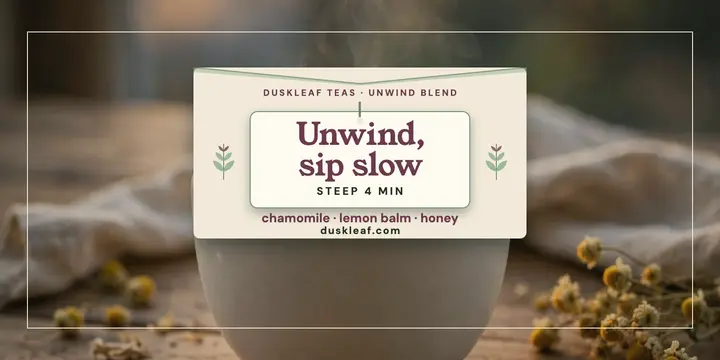 Duskleaf Teas evening chamomile ritual post template