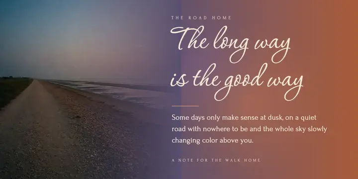 Evening walk quote post, dirty gradient template
