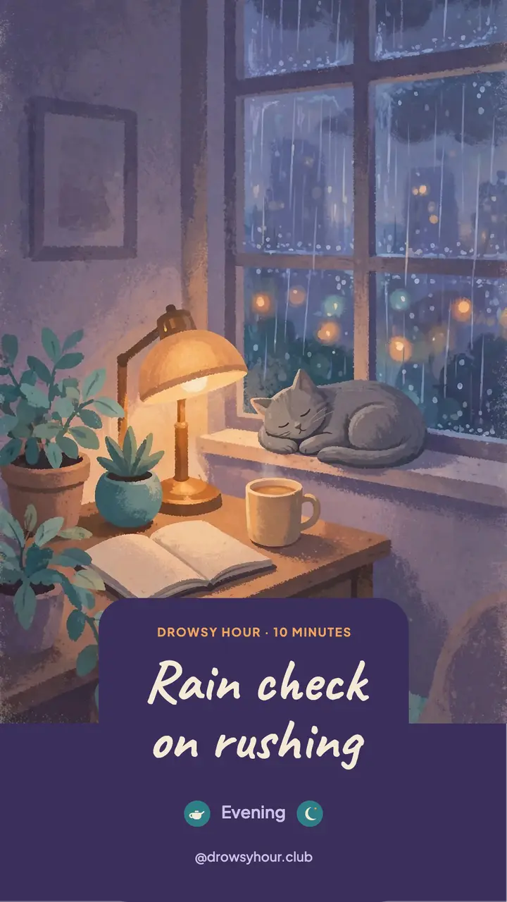 Drowsy Hour evening wind-down lo-fi story template
