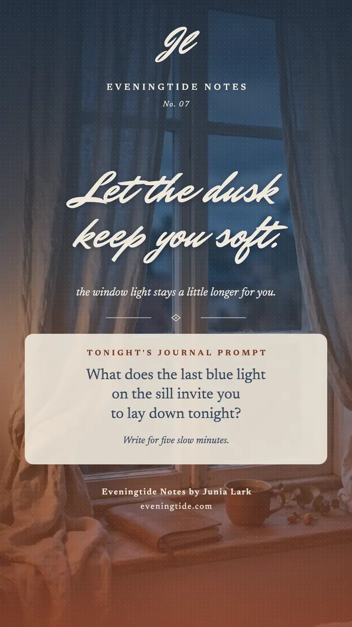 Eveningtide dusk affirmation story template