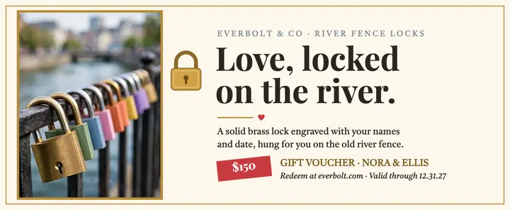Everbolt love lock anniversary voucher template