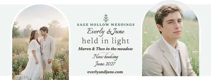 Everly and June airy wedding cover template