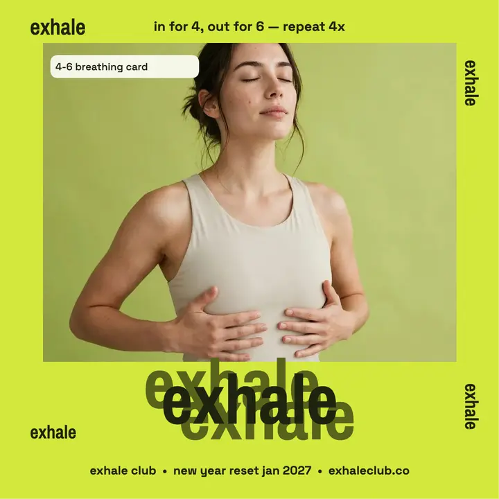 Exhale Club lime breathing post: breathing reminder post template