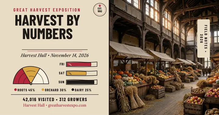 Great Harvest Exposition stats post template