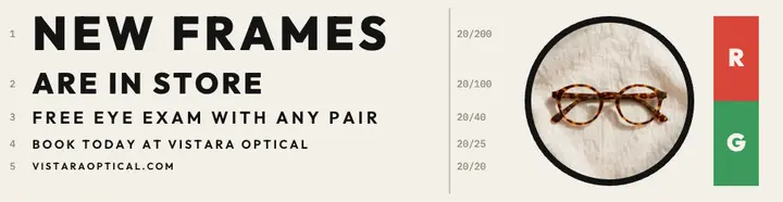 Eye chart frames billboard template