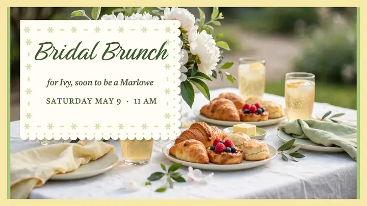 Bridal brunch eyelet cotton thumbnail template