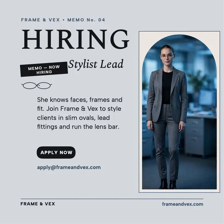 Frame and Vex stylist lead hiring post template