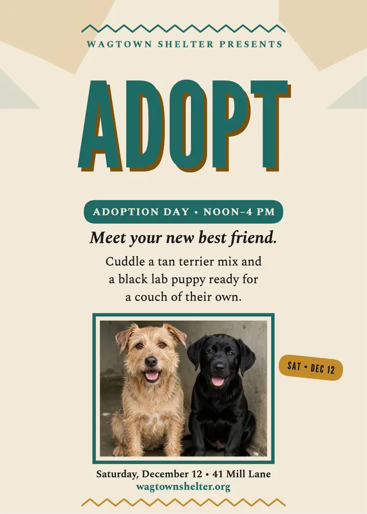 Wagtown faceted adoption day invitation template