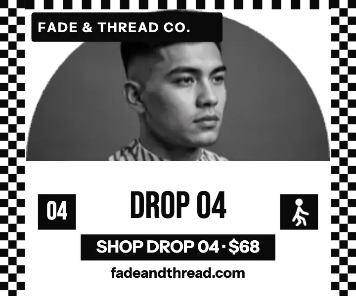 Fade drop checker fashion ad template