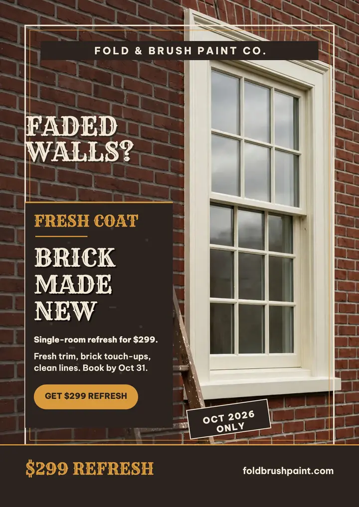 Faded brick painter refresh flyer template