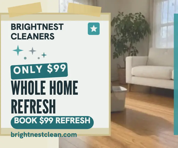 Brightnest whole-home refresh faded ad: house cleaning ad template