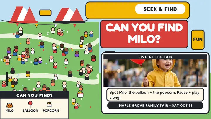 Maple Grove fall fair find Milo thumbnail template