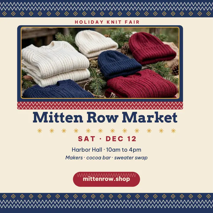 Mitten Row holiday knit market post template