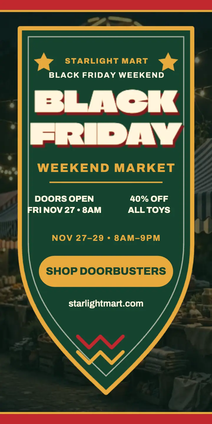 Starlight Mart Black Friday half page template
