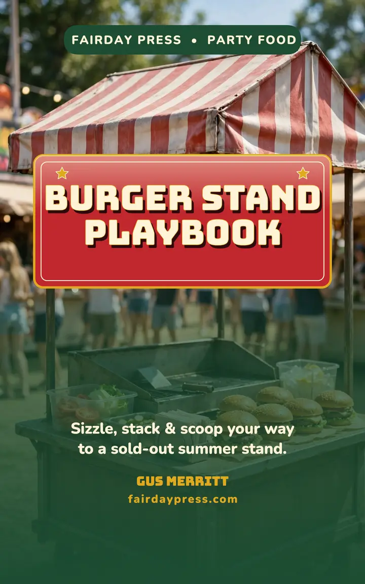 Burger stand playbook cover template