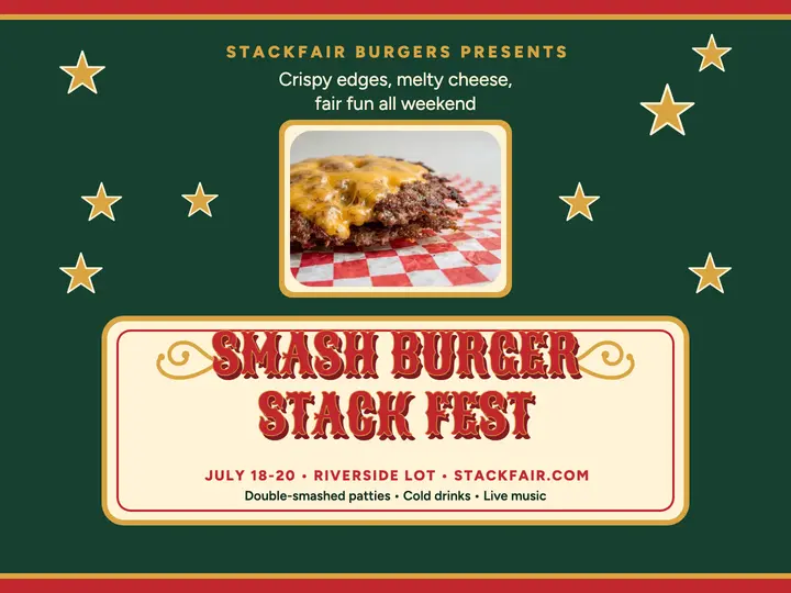 Stackfair Burgers summer fest slide template