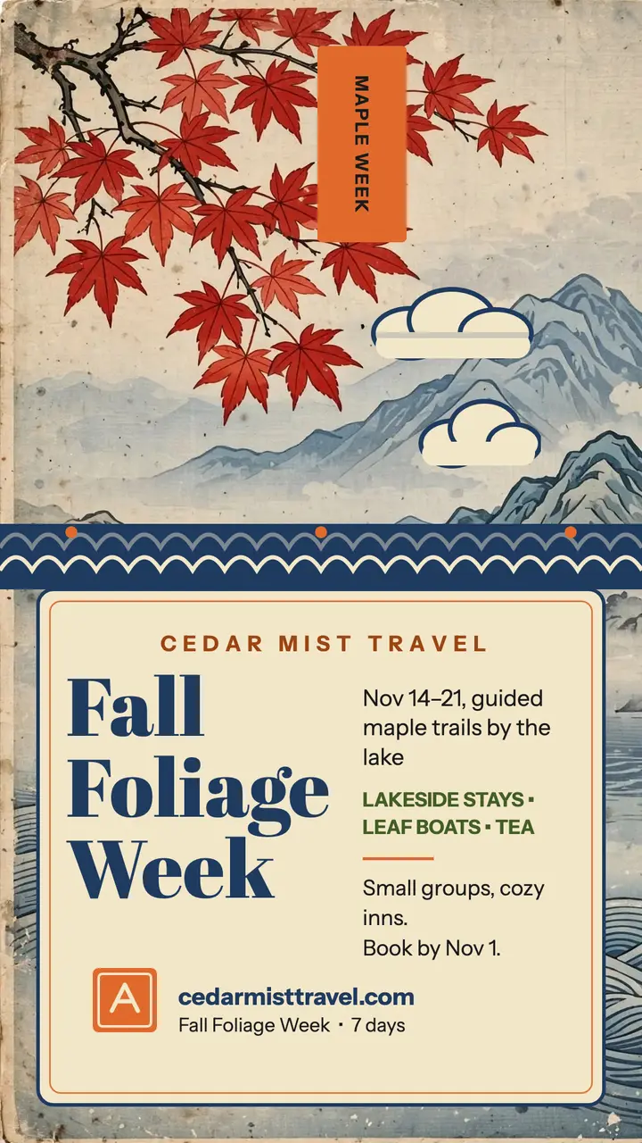 Cedar Mist fall foliage week story template