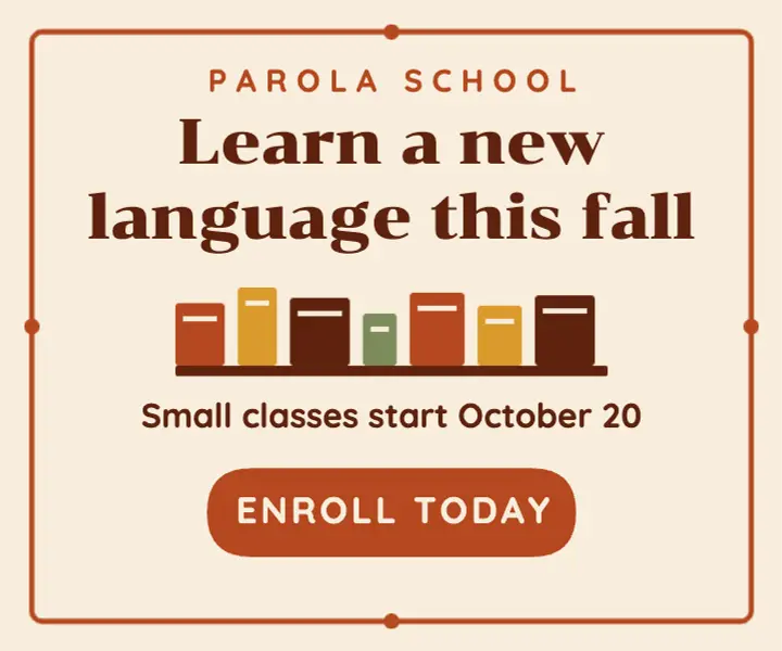 Fall language class ad template
