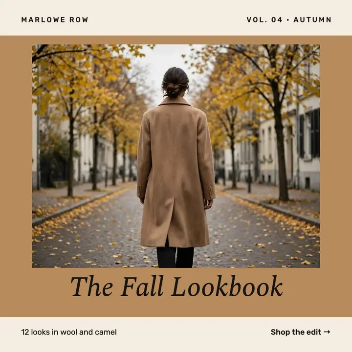 Fall lookbook, camel coat template