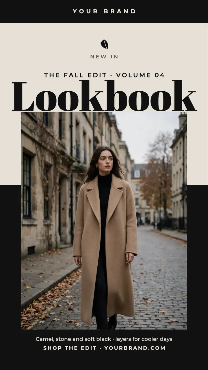 Fall lookbook street story template