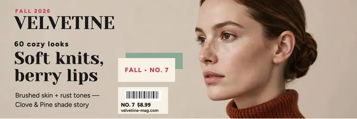 Velvetine fall lookbook cover header template