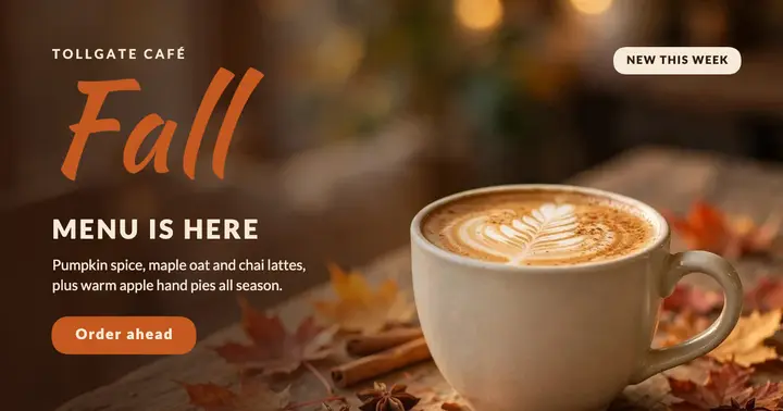 Café fall menu post template