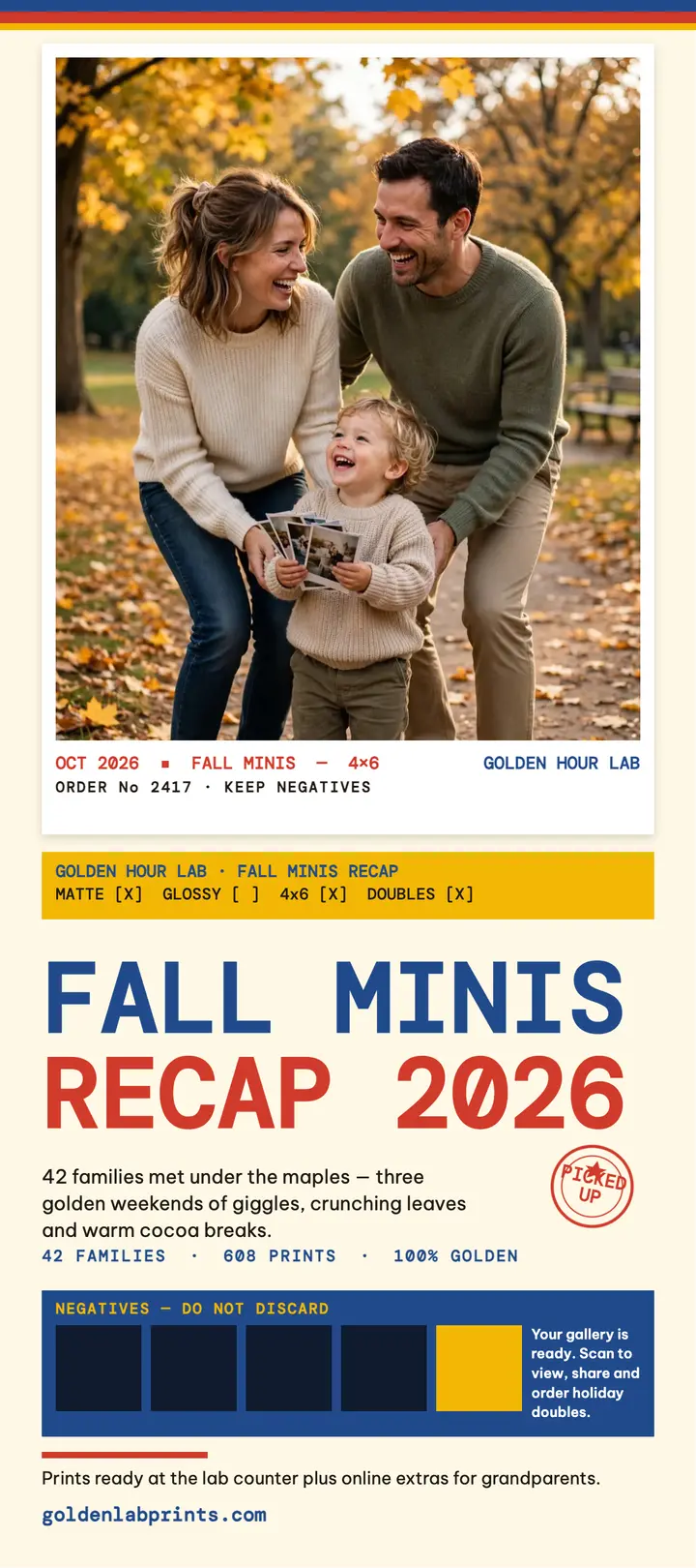 Fall Minis Recap lab rack card template