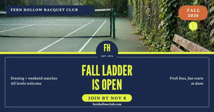 Fern Hollow fall ladder tennis promo template