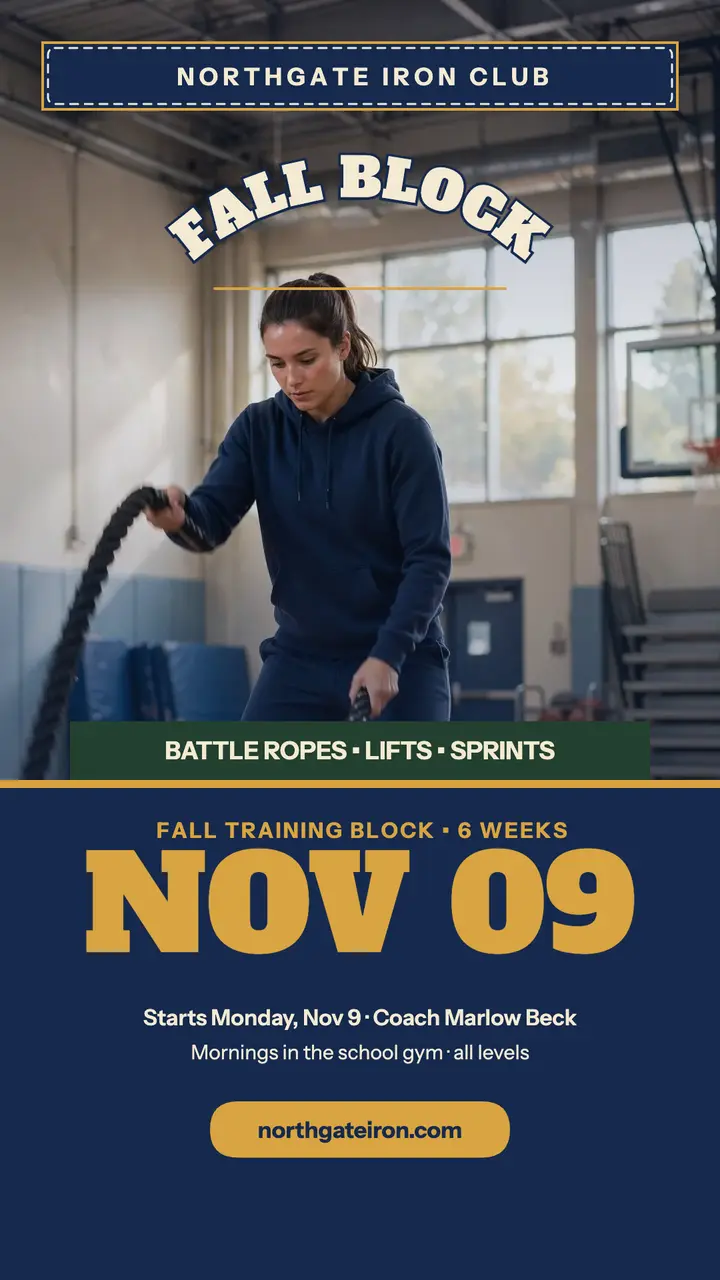 Northgate fall training block story template