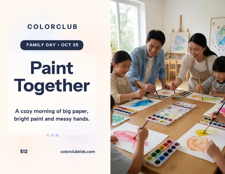 Colorclub Family Day glass flyer template