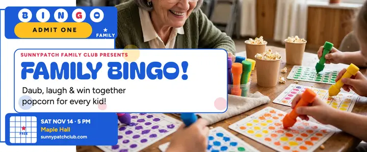 Sunnypatch family bingo night ticket: family bingo night ticket template
