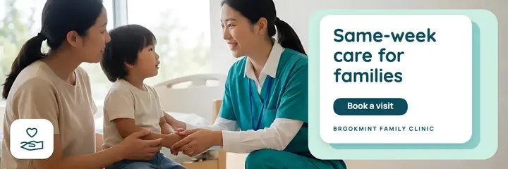 Family clinic same-week care header template