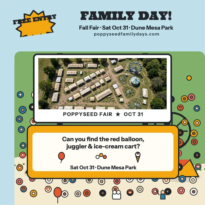 Poppyseed Family Days fall fair seek and find template
