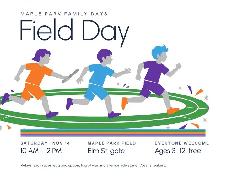Maple Park family field day flyer template